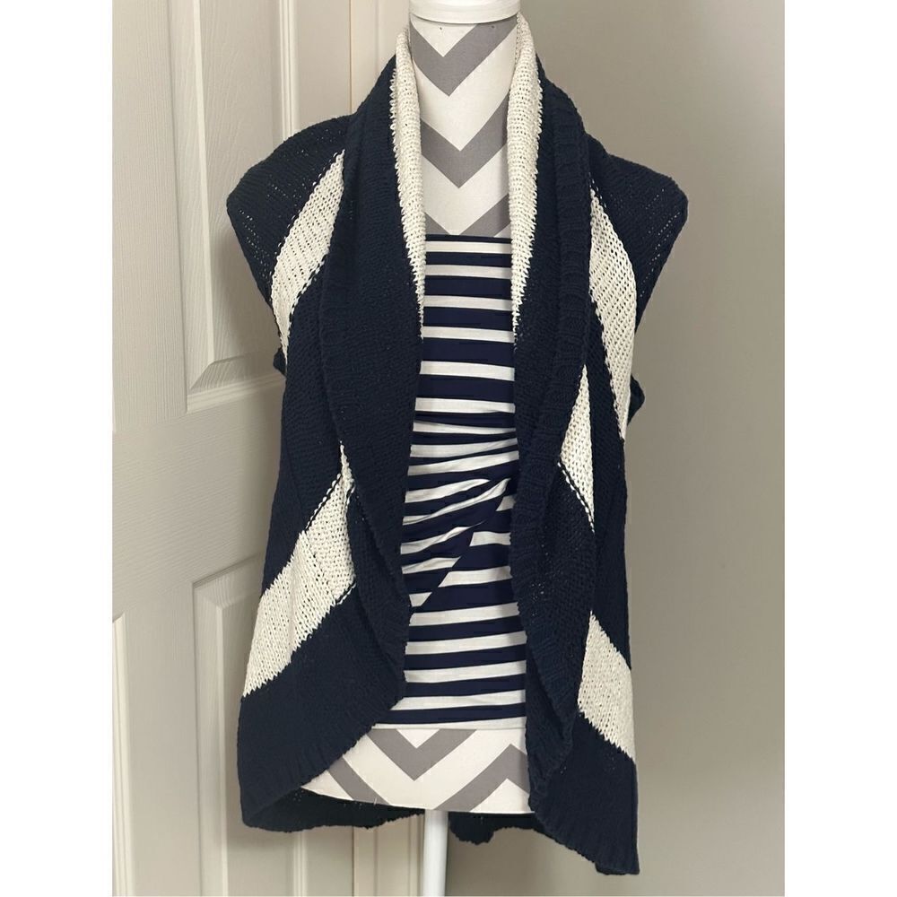CAbi sweater vest with strapless top/skirt set